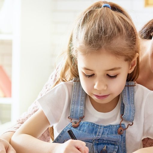 mother and daughter play together
