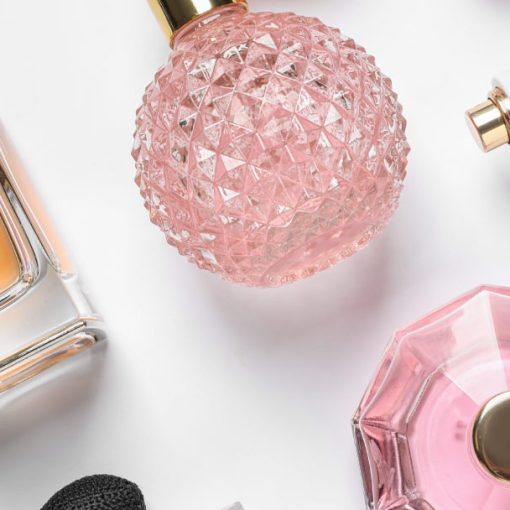 perfume bottles on white background